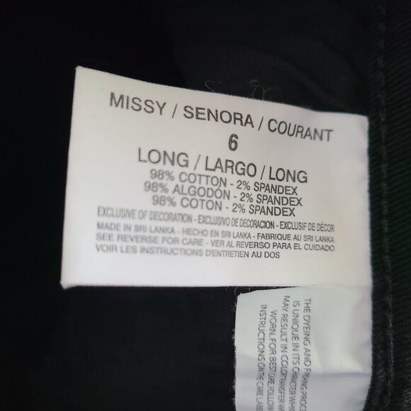 Gloria Vanderbilt Amanda Jeans - Black, size 6L - Picture 4 of 6